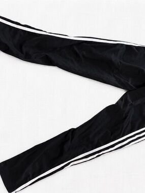 adidas Black Track Pants with White Stripes